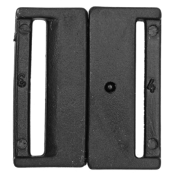 Hebilla antiahorcamiento de acetal en dos medidas 19 mm y 25 mm.