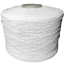Hilo elástico blanco entochado de 1 mm para cubrebocas y manualidades. Venta por kilo.