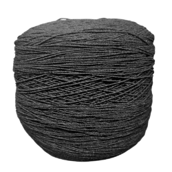 Hilo elástico entochado negro de 1 mm, ideal para cubrebocas económicos. Presentación 1 kg.